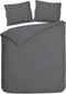 Heckettlane Dekbedovertrek Diamante - Bedlinnen - 140x220 - Grijs - Dekbedhoes van 100% Katoen-Satijn