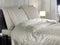 Heckettlane Dekbedovertrek Diamante - Bedlinnen - 140x220 - Grijs - Dekbedhoes van 100% Katoen-Satijn
