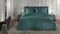 Heckettlane Dekbedovertrek Diamante - Bedlinnen - 140x220 - Groen - Dekbedhoes van 100% Katoen-Satijn
