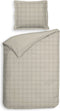 Heckettlane Dekbedovertrek Diamante - Bedlinnen - 140x220 - Natural - Dekbedhoes van 100% Katoen-Satijn