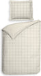 Heckettlane Dekbedovertrek Diamante - Bedlinnen - 140x220 - Off-White - Dekbedhoes van 100% Katoen-Satijn