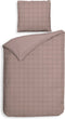 Heckettlane Dekbedovertrek Diamante - Bedlinnen - 140x220 - Roze - Dekbedhoes van 100% Katoen-Satijn