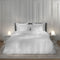 Heckettlane Dekbedovertrek Diamante - Bedlinnen - 140x220 - Wit - Dekbedhoes van 100% Katoen-Satijn
