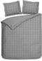 Heckettlane Dekbedovertrek Diamante - Bedlinnen - 140x220 - Zwart - Dekbedhoes van 100% Katoen-Satijn