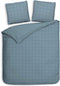 Heckettlane Dekbedovertrek Diamante - Bedlinnen - 200x220 - Blauw - Dekbedhoes van 100% Katoen-Satijn