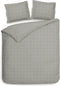 Heckettlane Dekbedovertrek Diamante - Bedlinnen - 200x220 - Grijs - Dekbedhoes van 100% Katoen-Satijn