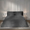 Heckettlane Dekbedovertrek Diamante - Bedlinnen - 200x220 - Grijs - Dekbedhoes van 100% Katoen-Satijn