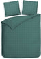 Heckettlane Dekbedovertrek Diamante - Bedlinnen - 200x220 - Groen - Dekbedhoes van 100% Katoen-Satijn