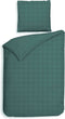 Heckettlane Dekbedovertrek Diamante - Bedlinnen - 200x220 - Groen - Dekbedhoes van 100% Katoen-Satijn
