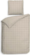 Heckettlane Dekbedovertrek Diamante - Bedlinnen - 200x220 - Natural - Dekbedhoes van 100% Katoen-Satijn