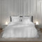 Heckettlane Dekbedovertrek Diamante - Bedlinnen - 200x220 - Wit - Dekbedhoes van 100% Katoen-Satijn