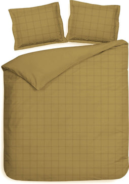 Heckettlane Dekbedovertrek Diamante - Bedlinnen - 240x220 - Goud - Dekbedhoes van 100% Katoen-Satijn