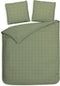 Heckettlane Dekbedovertrek Diamante - Bedlinnen - 240x220 - Groen - Dekbedhoes van 100% Katoen-Satijn