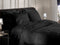Heckettlane Dekbedovertrek Diamante - Bedlinnen - 240x220 - Zwart - Dekbedhoes van 100% Katoen-Satijn