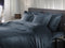 Heckettlane Dekbedovertrek Diamante - Bedlinnen - 260x220 - Blauw - Dekbedhoes van 100% Katoen-Satijn