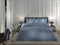 Heckettlane Dekbedovertrek Diamante - Bedlinnen - 260x220 - Blauw - Dekbedhoes van 100% Katoen-Satijn