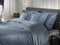 Heckettlane Dekbedovertrek Diamante - Bedlinnen - 260x220 - Blauw - Dekbedhoes van 100% Katoen-Satijn