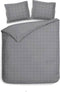 Heckettlane Dekbedovertrek Diamante - Bedlinnen - 260x220 - Grijs - Dekbedhoes van 100% Katoen-Satijn