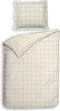 Heckettlane Dekbedovertrek Diamante - Bedlinnen - 260x220 - Off-White - Dekbedhoes van 100% Katoen-Satijn