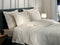 Heckettlane Dekbedovertrek Diamante - Bedlinnen - 260x220 - Off-White - Dekbedhoes van 100% Katoen-Satijn