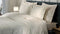 Heckettlane Dekbedovertrek Diamante - Bedlinnen - 260x220 - Off-White - Dekbedhoes van 100% Katoen-Satijn