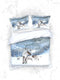 Heckettlane Dekbedovertrek Doriane - Bedlinnen met Natuur print - 240x220 - Wit - Dekbedhoes van 100% Katoen-Satijn