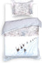 Heckettlane Dekbedovertrek Doriane - Bedlinnen met Natuur print - 240x220 - Wit - Dekbedhoes van 100% Katoen-Satijn