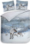 Heckettlane Dekbedovertrek Doriane - Bedlinnen met Natuur print - 200x220 - Wit - Dekbedhoes van 100% Katoen-Satijn