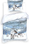 Heckettlane Dekbedovertrek Doriane - Bedlinnen met Natuur print - 240x220 - Wit - Dekbedhoes van 100% Katoen-Satijn