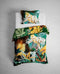 Heckettlane Dekbedovertrek Eliana - Bedlinnen met Dieren print - 140x220 - Groen - Dekbedhoes van 100% Katoen-Satijn