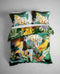 Heckettlane Dekbedovertrek Eliana - Bedlinnen met Dieren print - 140x220 - Groen - Dekbedhoes van 100% Katoen-Satijn
