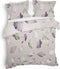 Heckettlane Dekbedovertrek Eray - Bedlinnen met Bladeren print - 140x220 - Taupe - Dekbedhoes van 100% Katoen-Twill