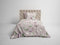 Heckettlane Dekbedovertrek Eray - Bedlinnen met Bladeren print - 200x220 - Taupe - Dekbedhoes van 100% Katoen-Twill