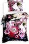 Heckettlane Dekbedovertrek Eris - Bedlinnen met Bloemen print - 140x220 - Multi - Dekbedhoes van 100% Katoen-Satijn