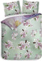 Heckettlane Dekbedovertrek Fabio - Bedlinnen met Bloemen print - 260x220 - Roze - Dekbedhoes van 100% Katoen-Satijn