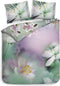 Heckettlane Dekbedovertrek Fabio - Bedlinnen met Bloemen print - 260x220 - Roze - Dekbedhoes van 100% Katoen-Satijn