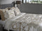 Heckettlane Dekbedovertrek Fabiola - Bedlinnen met Bloemen print - 140x220 - Off-White - Dekbedhoes van 100% Katoen-Satijn