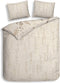 Heckettlane Dekbedovertrek Fino - Bedlinnen met Takken print - 140x220 - Natural - Dekbedhoes van 100% Katoen-Dobby