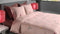 Heckettlane Dekbedovertrek Flores - Bedlinnen met Bloemen print - 140x220 - Roze - Dekbedhoes van 100% Katoen-Satijn