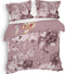 Heckettlane Dekbedovertrek Fonda - Bedlinnen met Bloemen print - 200x220 - Roze - Dekbedhoes van 100% Katoen-Twill