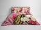 Heckettlane Dekbedovertrek Fonda - Bedlinnen met Bloemen print - 200x220 - Roze - Dekbedhoes van 100% Katoen-Twill