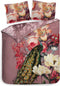 Heckettlane Dekbedovertrek Fonda - Bedlinnen met Bloemen print - 200x220 - Roze - Dekbedhoes van 100% Katoen-Twill