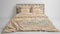 Heckettlane Dekbedovertrek Foster - Bedlinnen met print - 200x220 - Beige - Dekbedhoes van 100% Katoen-Satijn