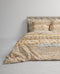 Heckettlane Dekbedovertrek Foster - Bedlinnen met print - 200x220 - Beige - Dekbedhoes van 100% Katoen-Satijn
