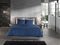Heckettlane Dekbedovertrek Franela - Effen Bedlinnen - 140x220 - Blauw - Dekbedhoes van 100% Katoen-Flanel