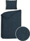 Heckettlane Dekbedovertrek Franela - Effen Bedlinnen - 140x220 - Blauw - Dekbedhoes van 100% Katoen-Flanel