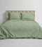 Heckettlane Dekbedovertrek Franela - Effen Bedlinnen - 140x220 - Groen - Dekbedhoes van 100% Katoen-Flanel