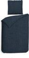 Heckettlane Dekbedovertrek Franela - Effen Bedlinnen - 200x220 - Blauw - Dekbedhoes van 100% Katoen-Flanel