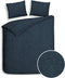 Heckettlane Dekbedovertrek Franela - Effen Bedlinnen - 200x220 - Blauw - Dekbedhoes van 100% Katoen-Flanel