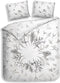 Heckettlane Dekbedovertrek Fresia - Bedlinnen met Takken print - 260x220 - Wit - Dekbedhoes van 100% Katoen-Clip Sheared